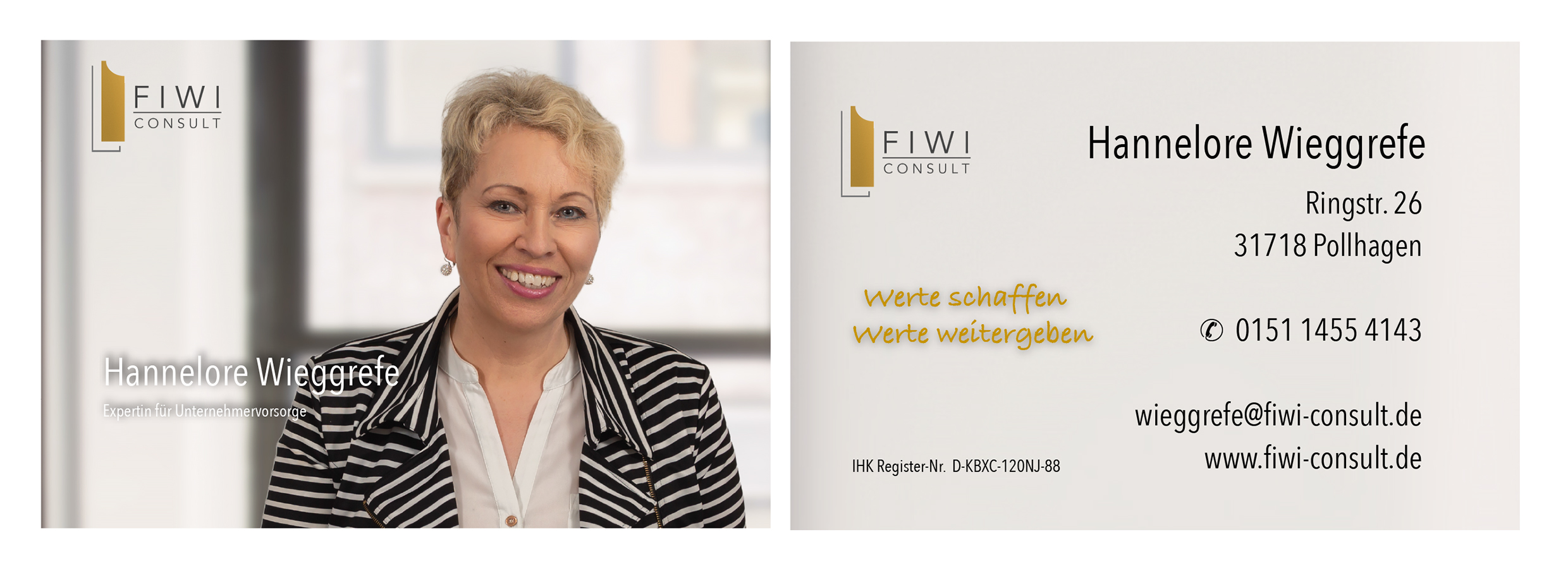 Hannelore Wieggrefe - FiWi Consult - Finanz- und Wirtschaftsbüro Schaumburg