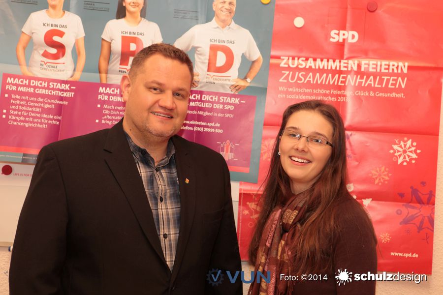 Foto: Thorsten Schulz, VUN Vorsitzender und Ramona Schumann, SPD